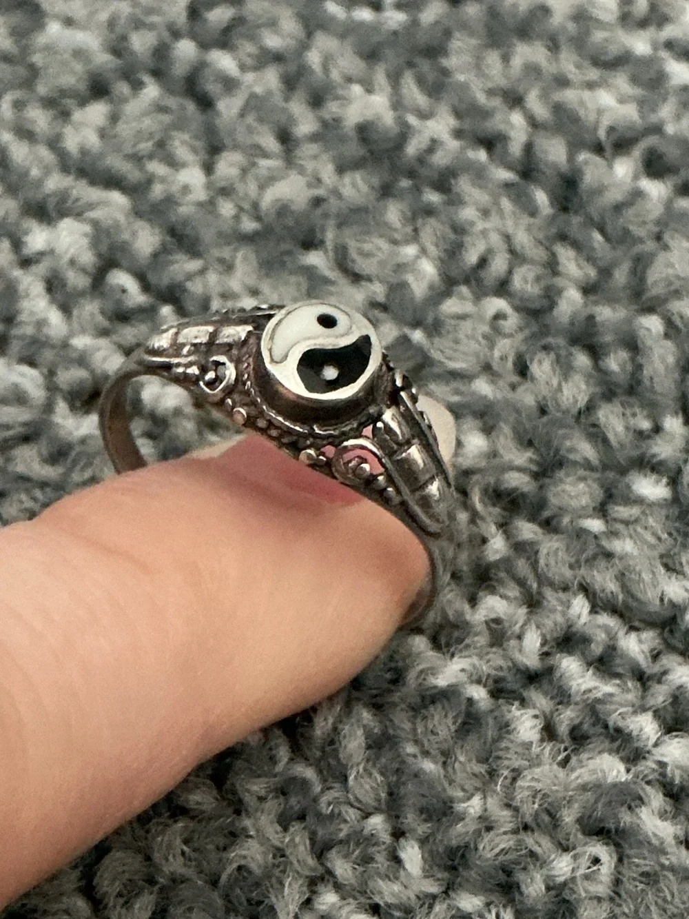 Vintage 925 Yin Yang Ring size 7/7.5